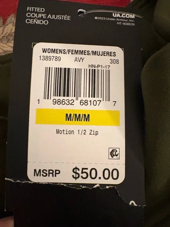 Under Armour Expedition Green 1/2 Zip Performance Pullover - Picture 3 of 3